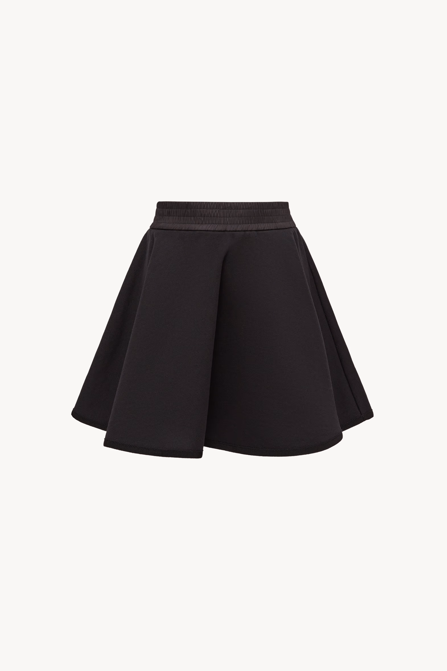 Flared Cotton Mini Skirt Girl Black Moncler 0